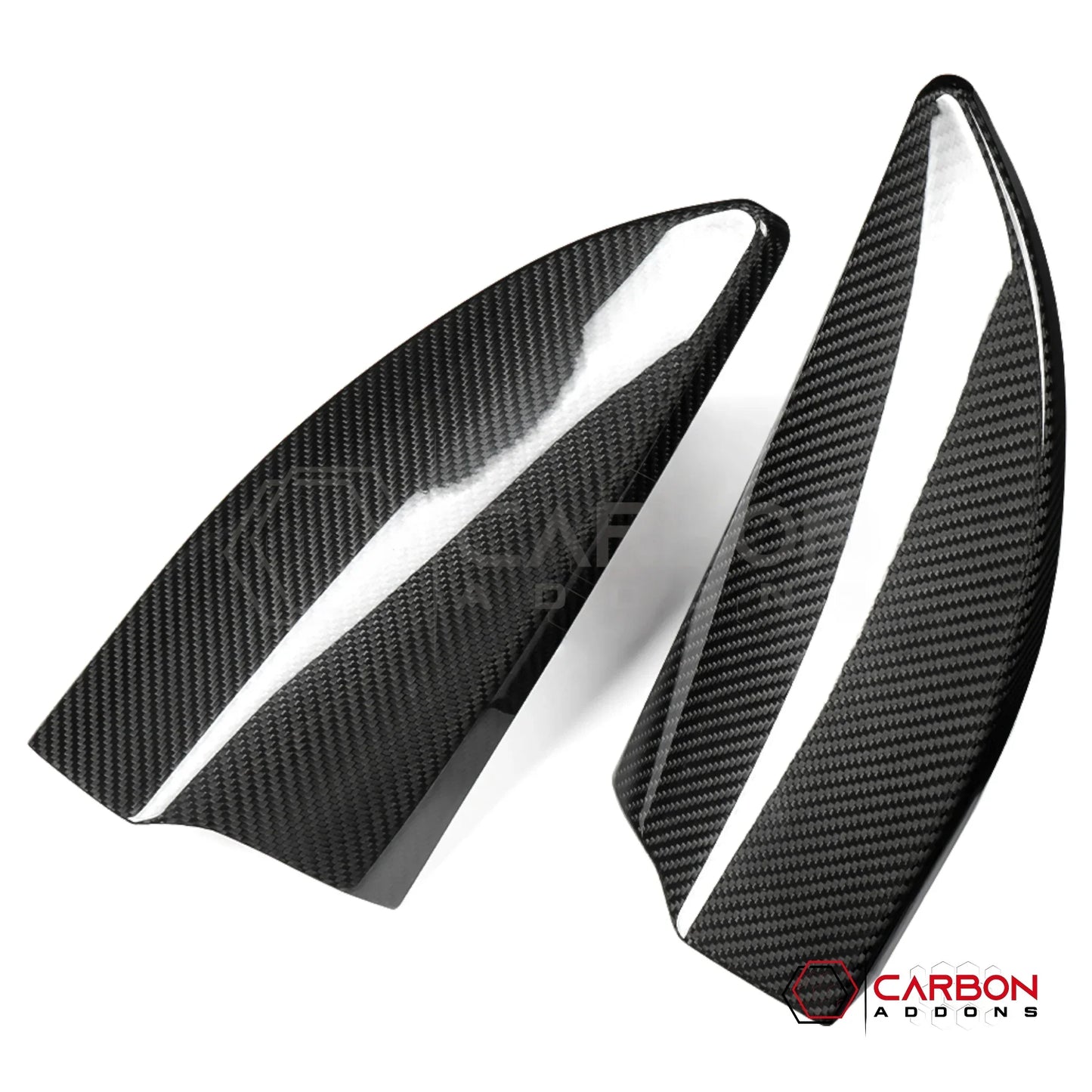 Real Carbon Fiber A-Pillar Speaker Trim Covers for 2021+ Ford F-150