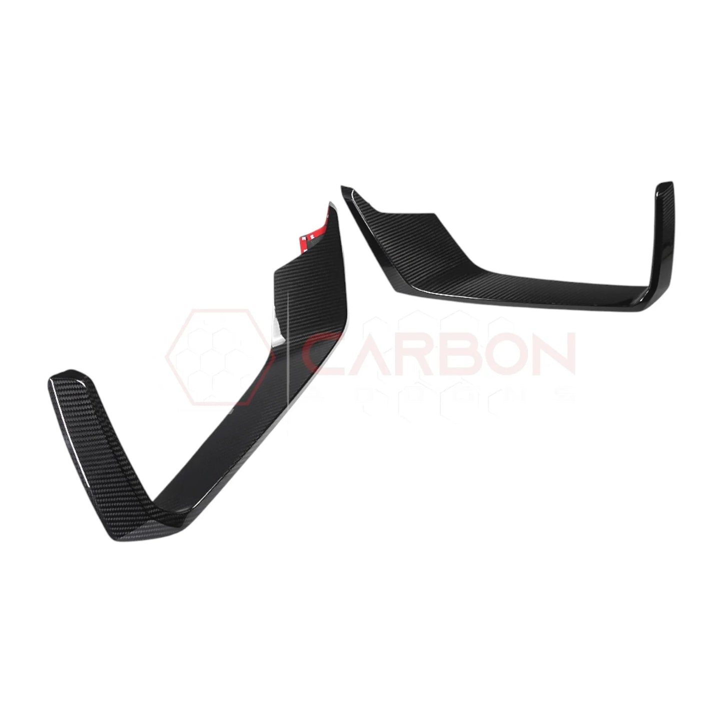 Real Carbon Fiber Lower Fog Light Trim Covers for 2024+ Ford Mustang Dark Horse