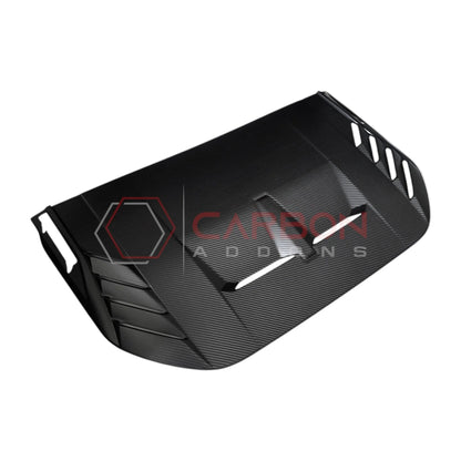 2021+ Bronco Raptor Real Carbon Fiber Hood Vent Trim Cover
