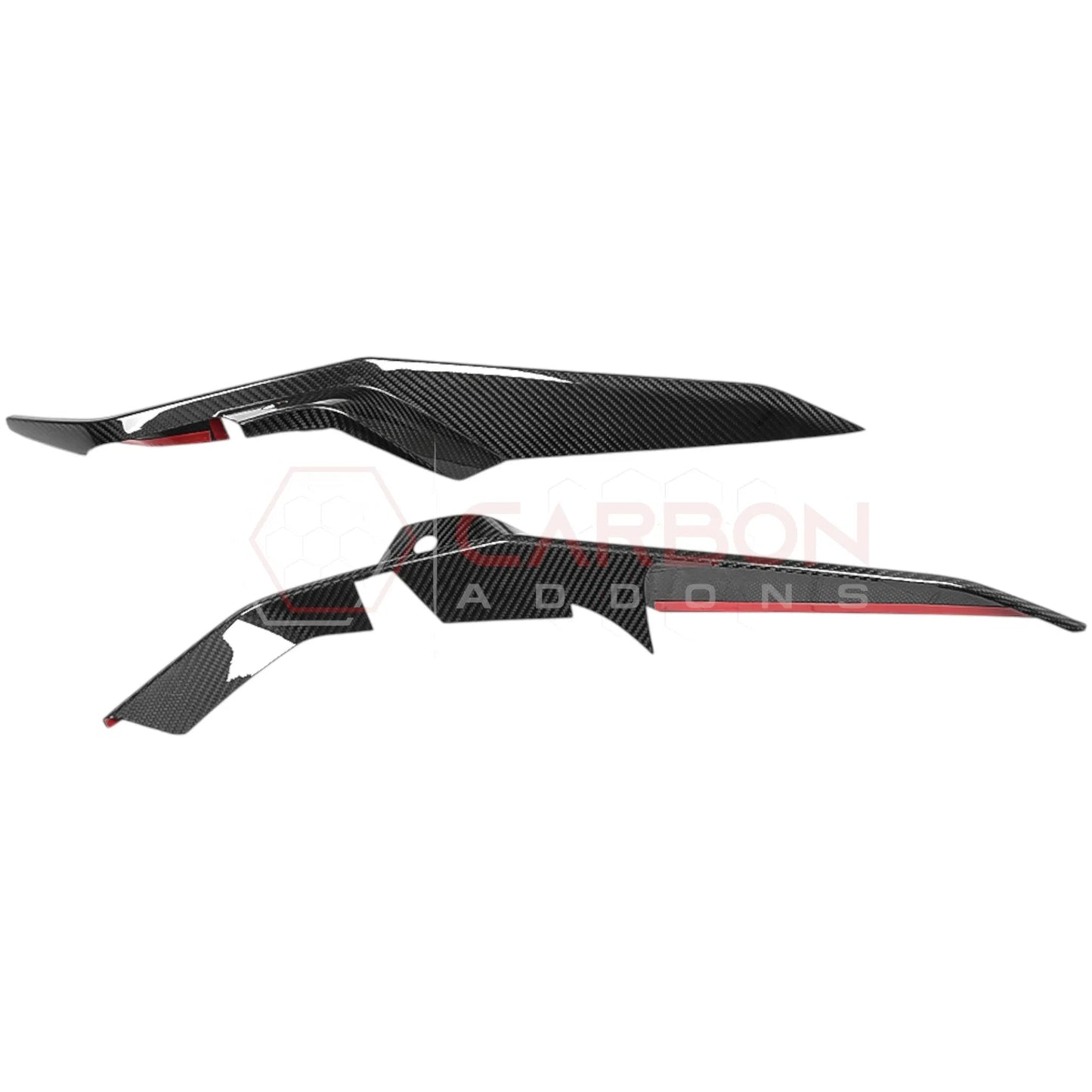 C8 Corvette Z06 Real Carbon Fiber Front Bumper Grille Trims | Cover or Direct Replacement (2023+)
