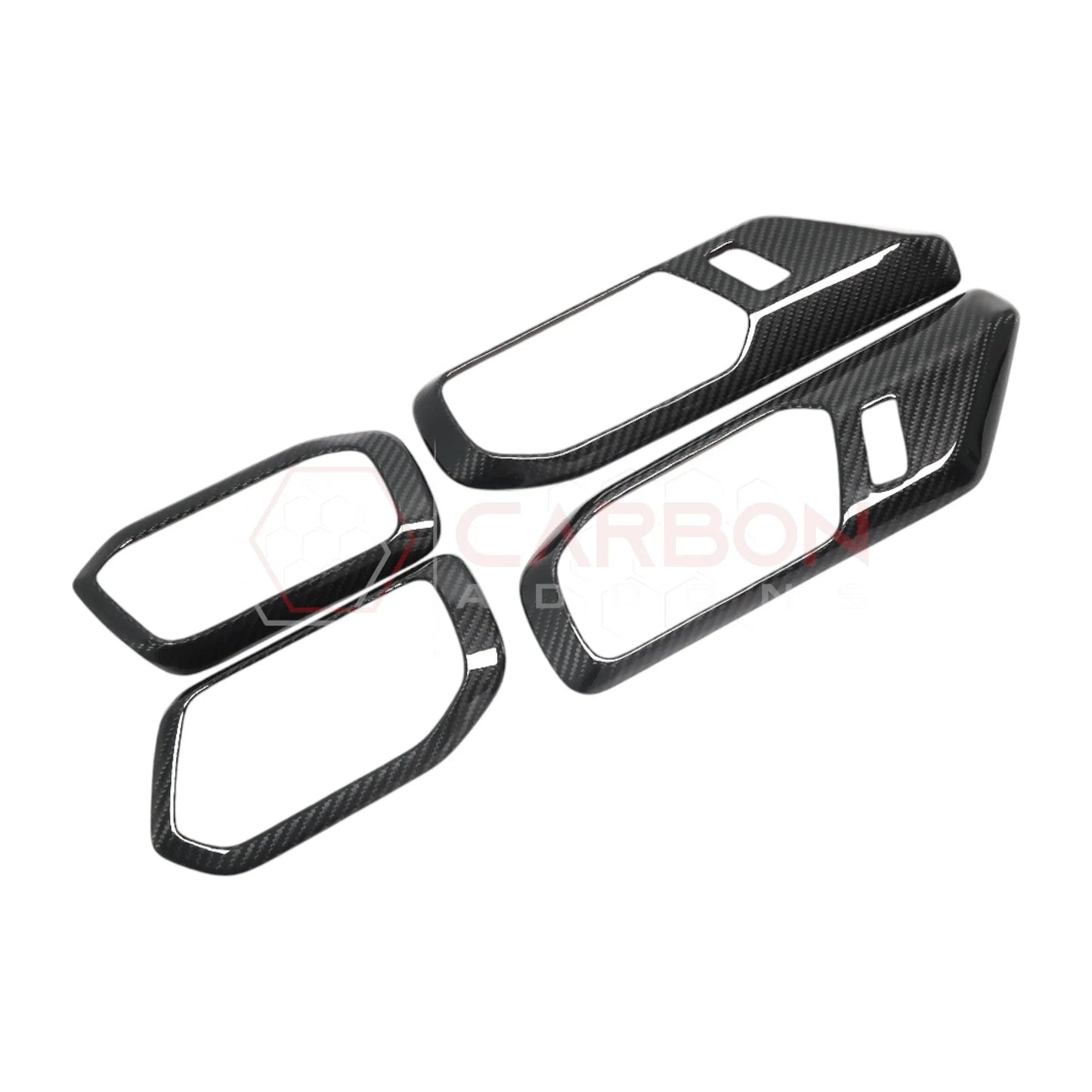 Real Carbon Fiber Interior Door Handle Trim Covers For 2021+ Ford Bronco