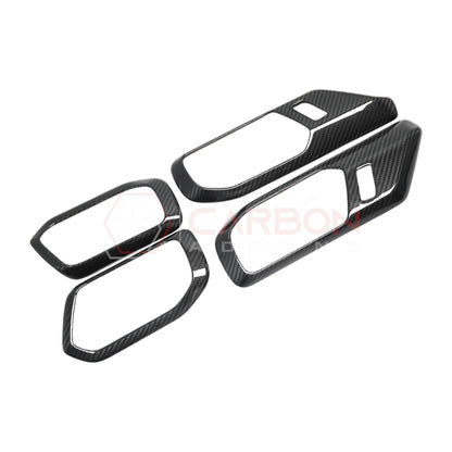 Real Carbon Fiber Interior Door Handle Trim Covers For 2021+ Ford Bronco