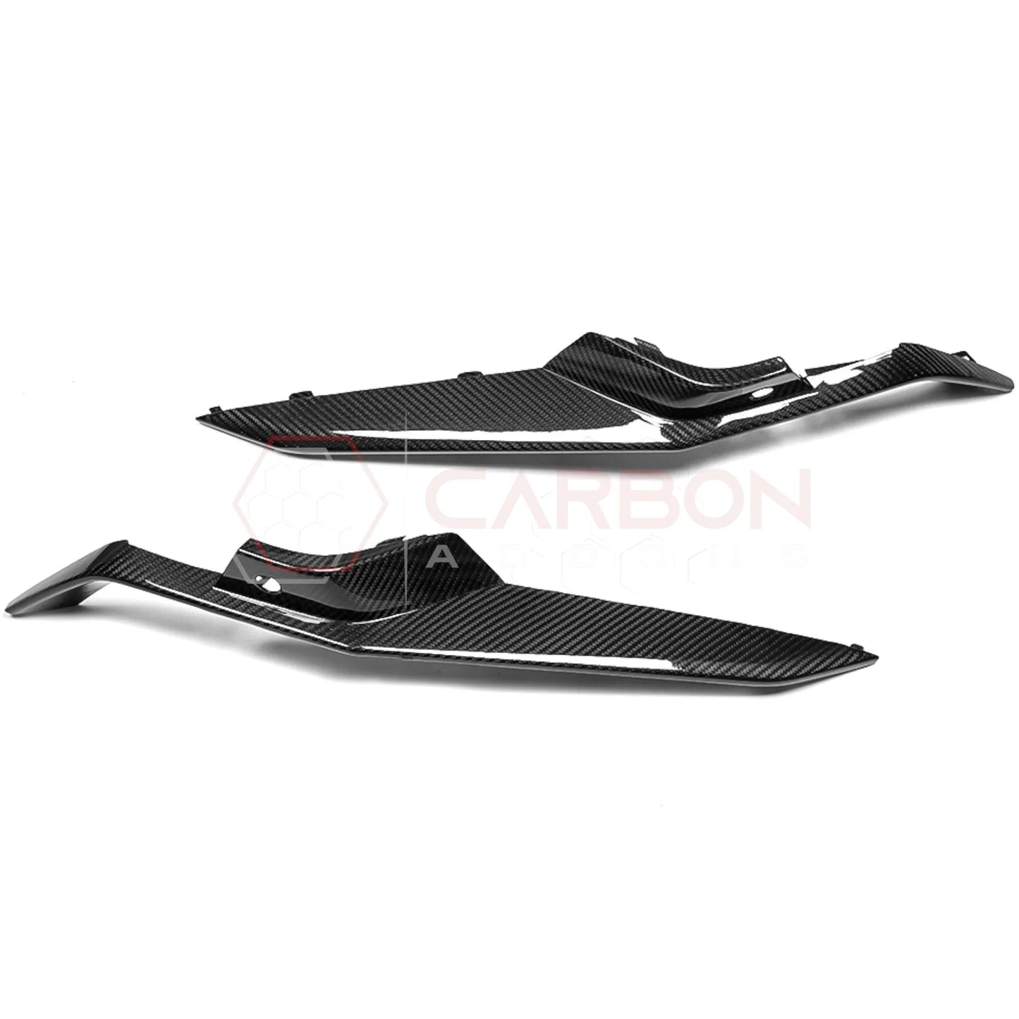 C8 Corvette Z06 Real Carbon Fiber Front Bumper Grille Trims | Cover or Direct Replacement (2023+)