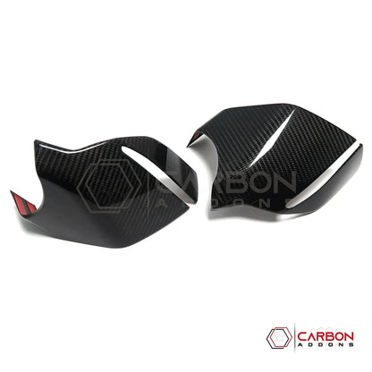C8 Corvette Real Carbon Fiber Bottom Mirror Trim Covers | Exterior Overlay (2020–2026)