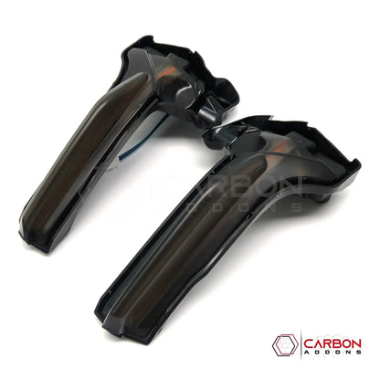 C8 Corvette Smoked Sequential LED Mirror Cap Turn Signals | Plug-and-Play Upgrade (2020–2026)