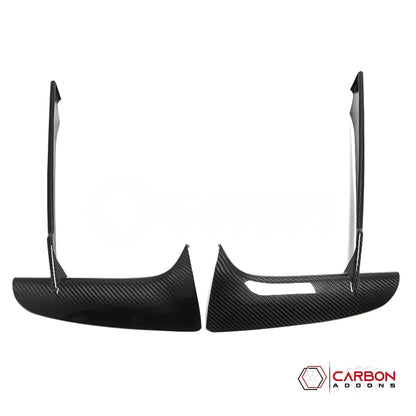 C8 Corvette Stingray Carbon Fiber Front Bumper Grille Bezel Covers | Exterior Upgrade (2020–2026)