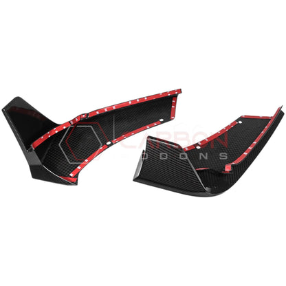 C8 Corvette Carbon Fiber Rear Bumper Corner Winglet Addons