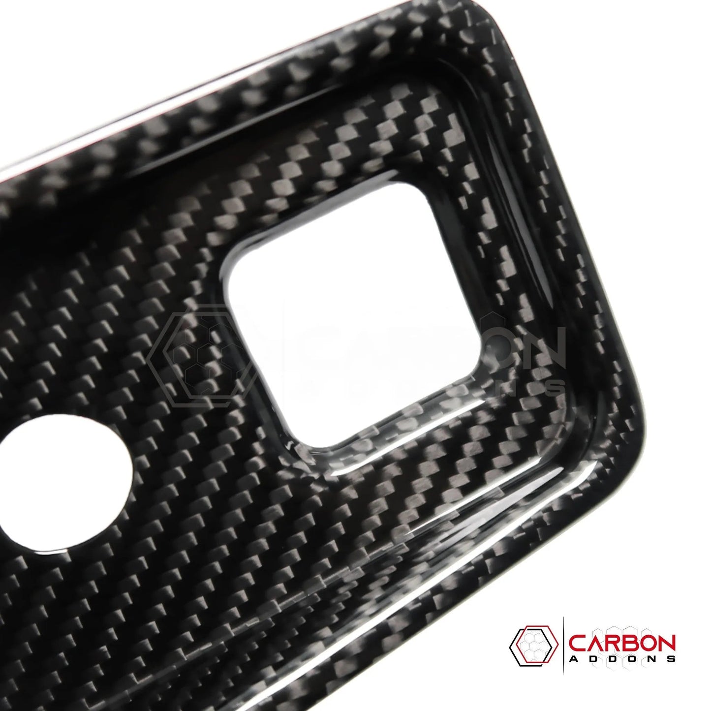 C8 Corvette Carbon Fiber Parking Brake / HUD Button Control Trim Cover (2020–2026)