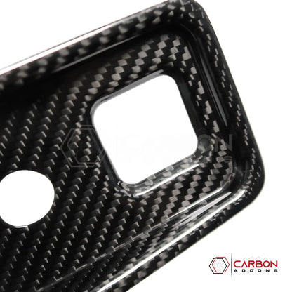 C8 Corvette Carbon Fiber Parking Brake / HUD Button Control Trim Cover (2020–2026)