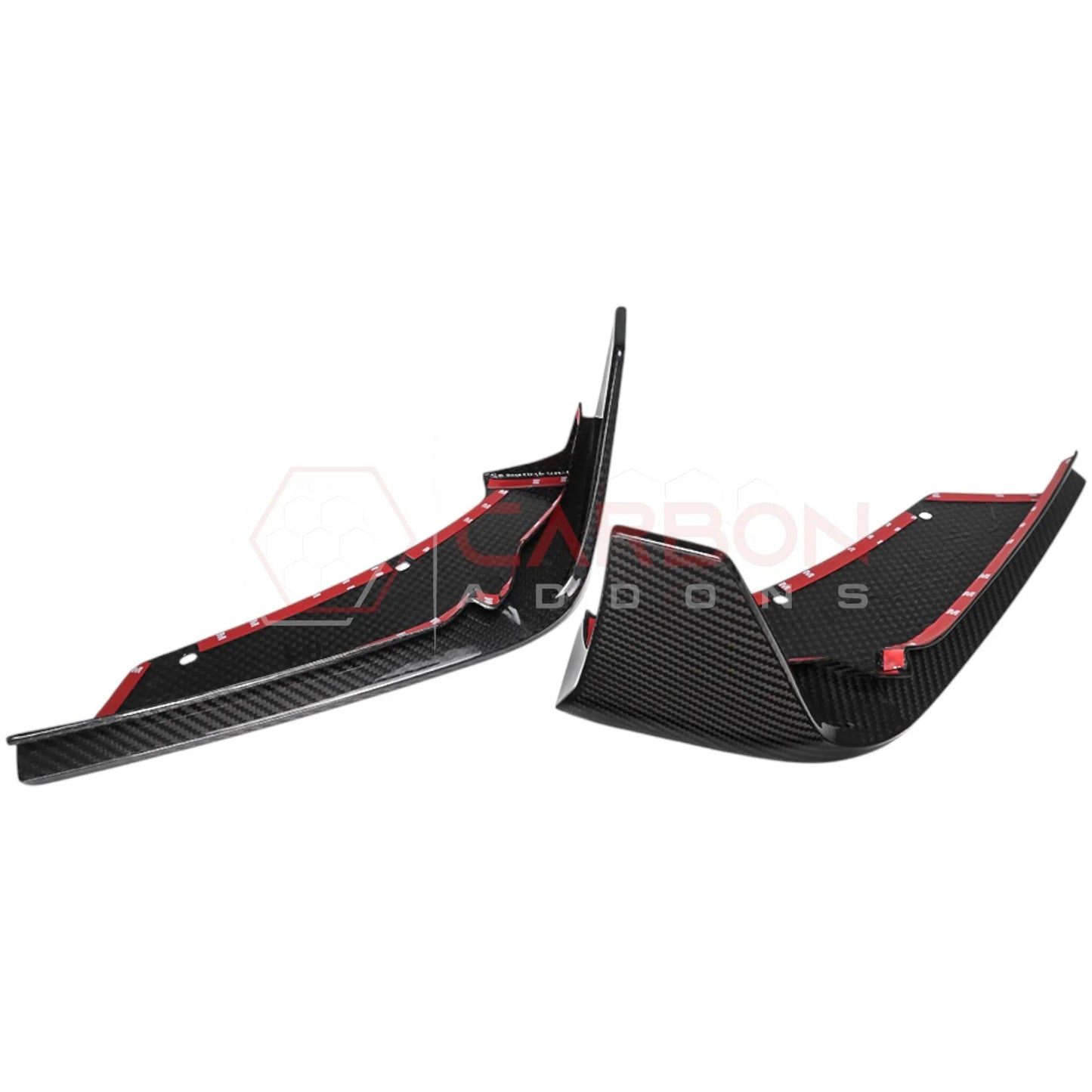 C8 Corvette Carbon Fiber Rear Bumper Corner Winglet Addons