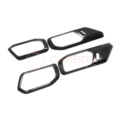 Real Carbon Fiber Interior Door Handle Trim Covers For 2021+ Ford Bronco