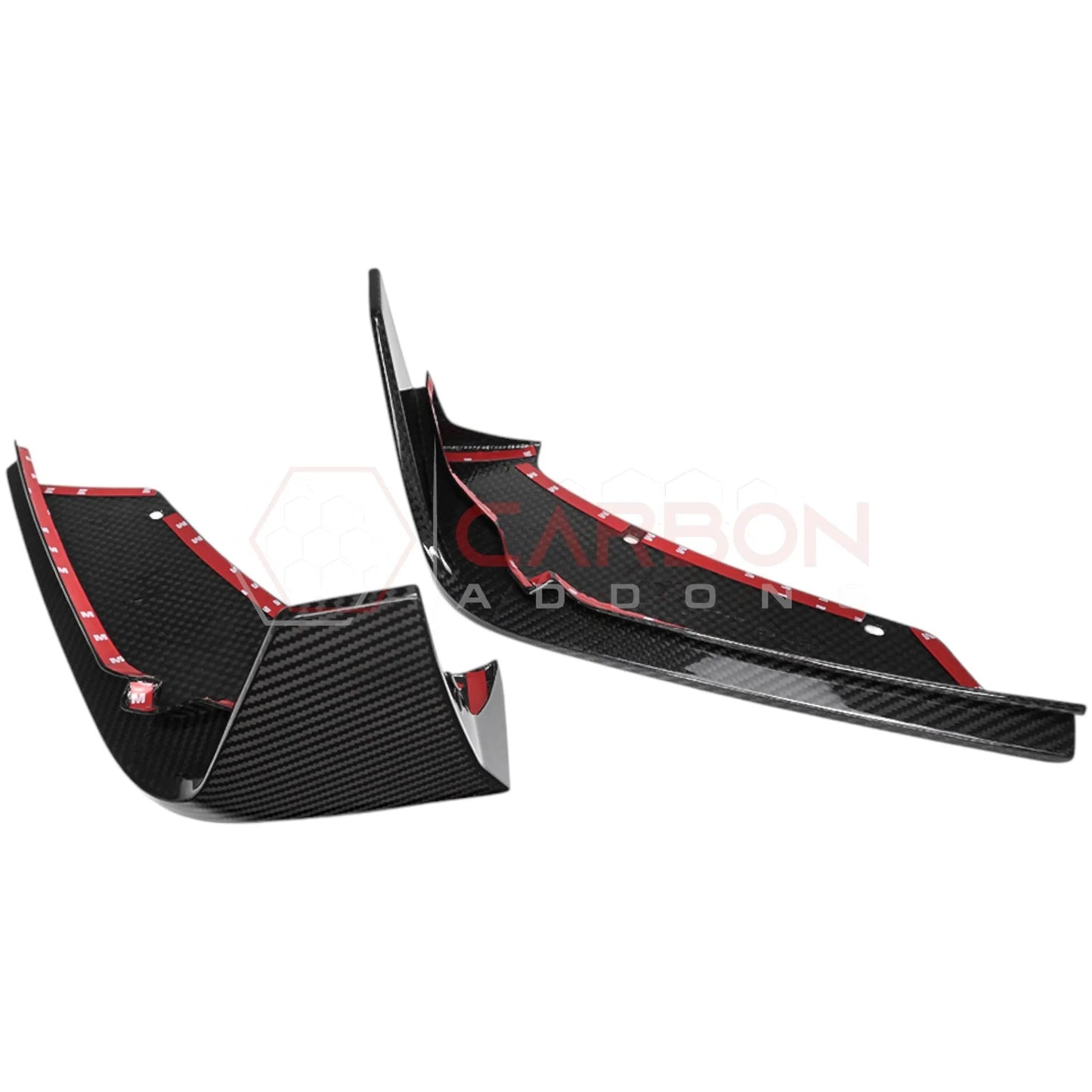 C8 Corvette Carbon Fiber Rear Bumper Corner Winglet Addons