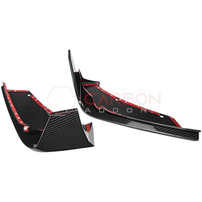 C8 Corvette Carbon Fiber Rear Bumper Corner Winglet Addons