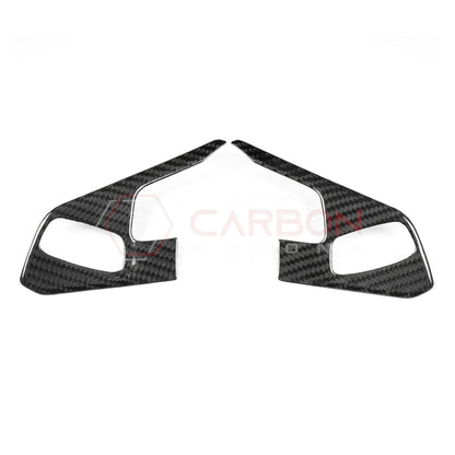 C8 Corvette Carbon Fiber Steering Wheel Button Trim Cover