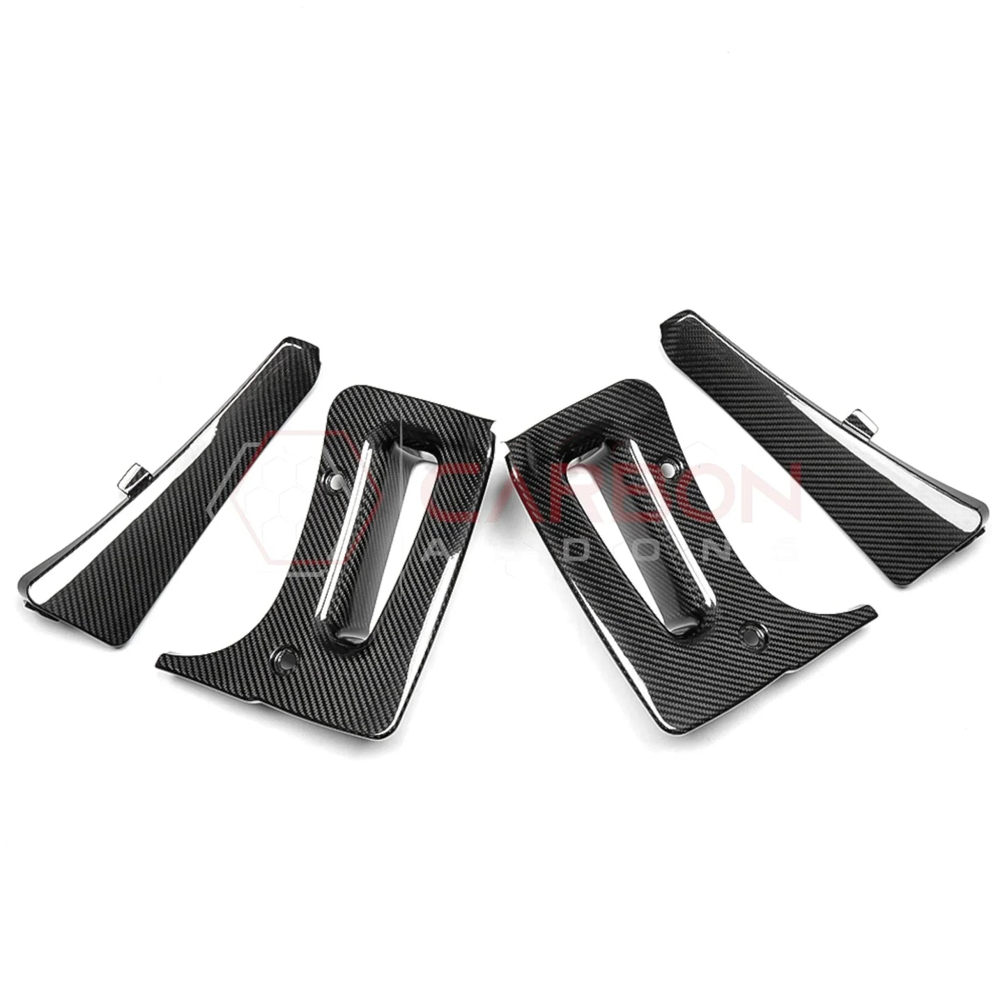 C8 Corvette Z06 & E-Ray 2022-20256 Extended Splash Guards | 4pcs Real Carbon Fiber Mud Flaps Set