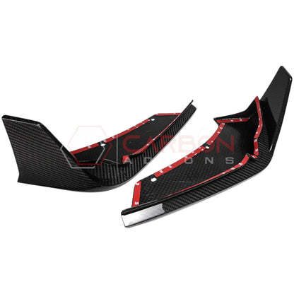C8 Corvette Carbon Fiber Rear Bumper Corner Winglet Addons