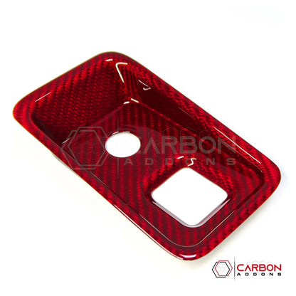 C8 Corvette Carbon Fiber Parking Brake / HUD Button Control Trim Cover (2020–2026)