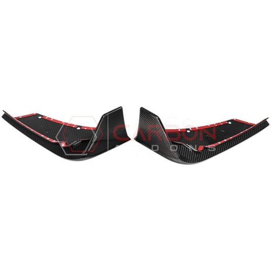 C8 Corvette Carbon Fiber Rear Bumper Corner Winglet Addons
