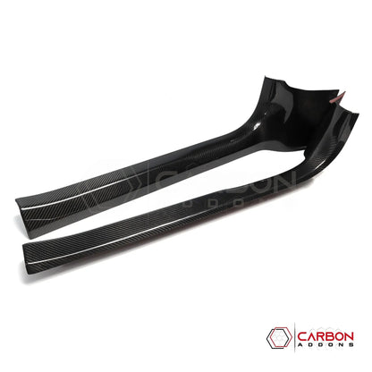 C8 Corvette Real Carbon Fiber Inner Door Sill Panel Covers | Interior Overlay (2020–2027)