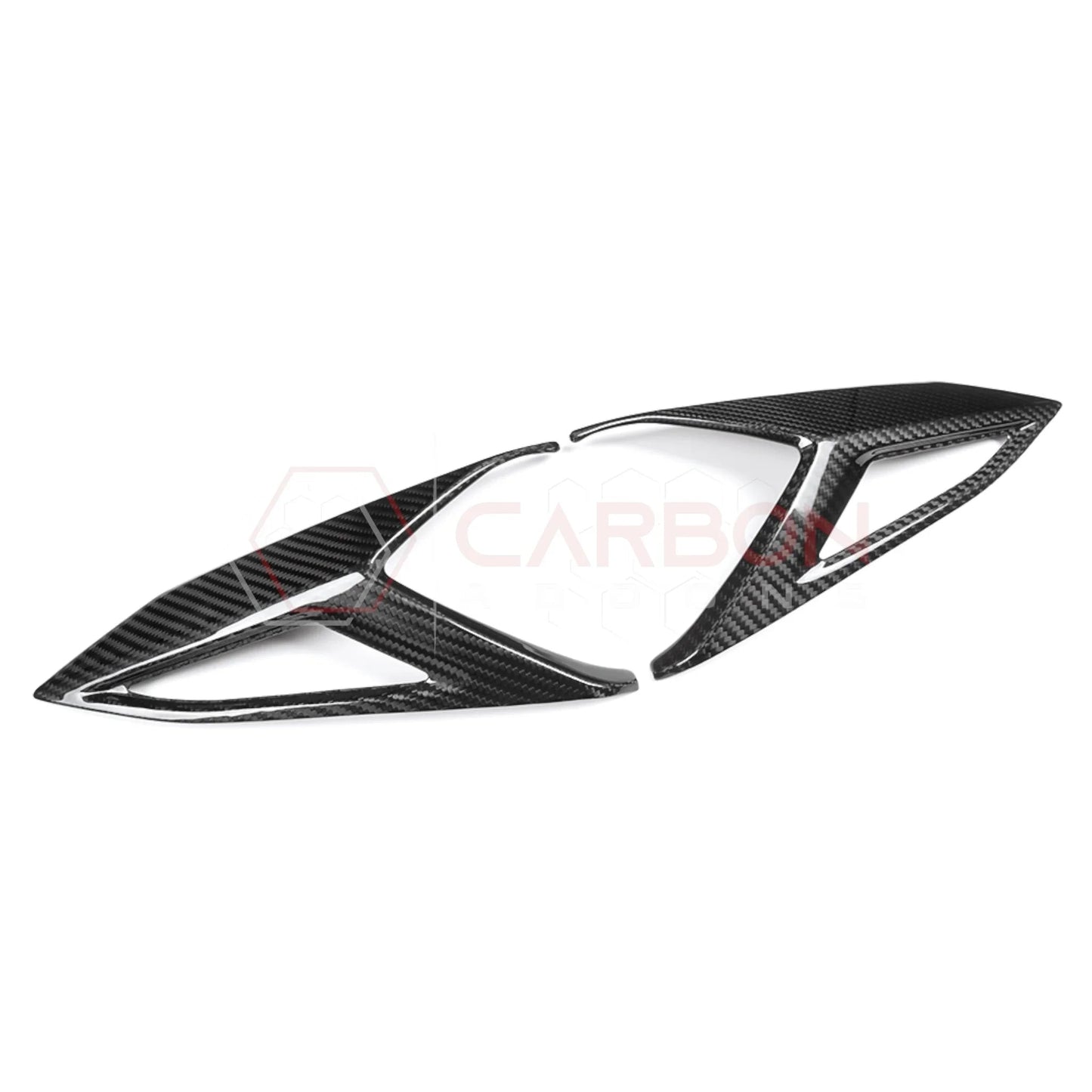 C8 Corvette Rear Taillight Side Lamp Frame Cover – Real Dry Carbon Fiber (2020–2026 Stingray, Z51, Z06, HTC & Coupe)
