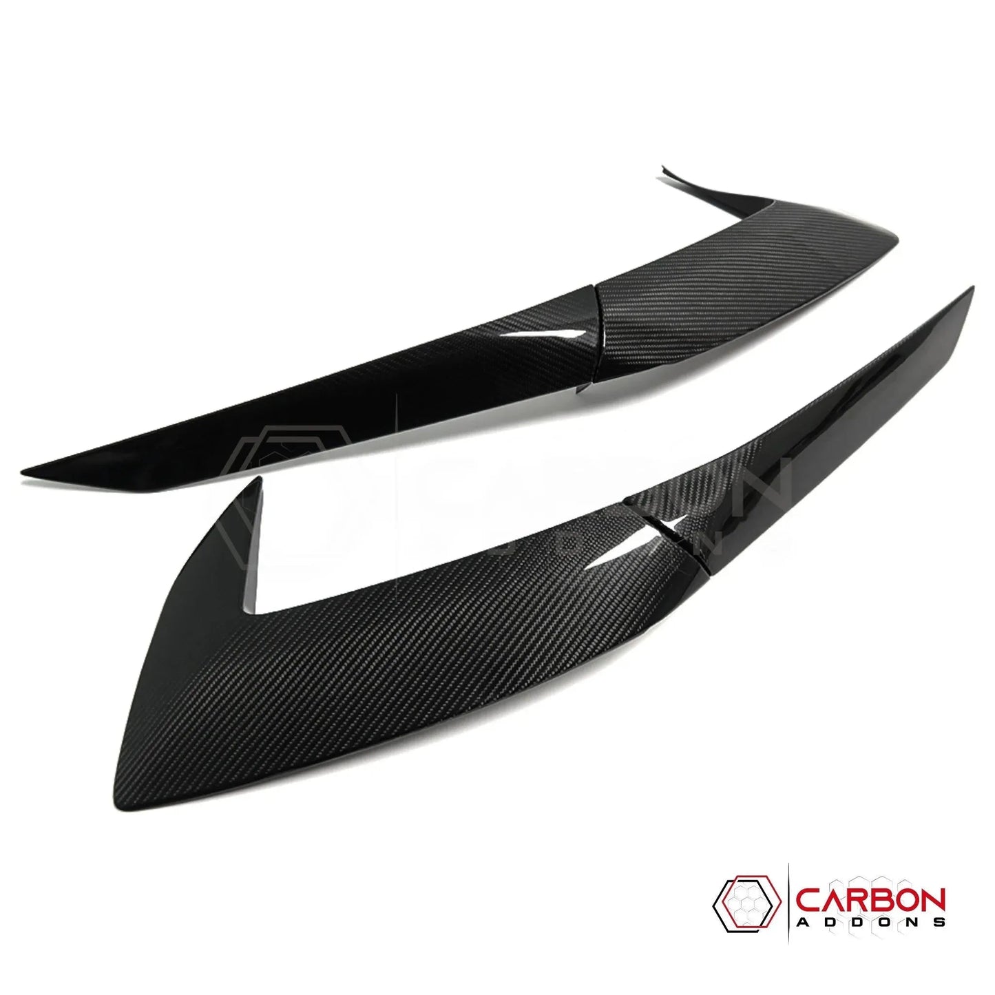 C8 Corvette Stingray Carbon Fiber Side Scoop Boomerang Trim Covers (4-Piece Set) | Exterior Upgrade (2020–2026)