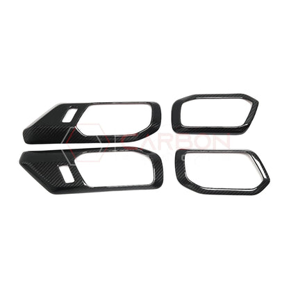 Real Carbon Fiber Interior Door Handle Trim Covers For 2021+ Ford Bronco