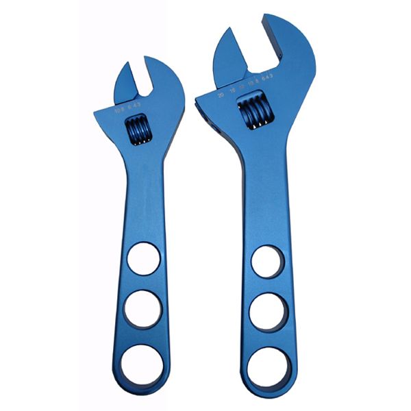 Proform Adjustable AN Wrench Set; One Fits -3AN to -8AN; One Fits -10AN to -20AN; Blue 67729