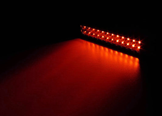 Quake LED - QUDR009 - 14 Inch LED Light Bar Dual Row 72 Watt Combo White/Red Magma Series