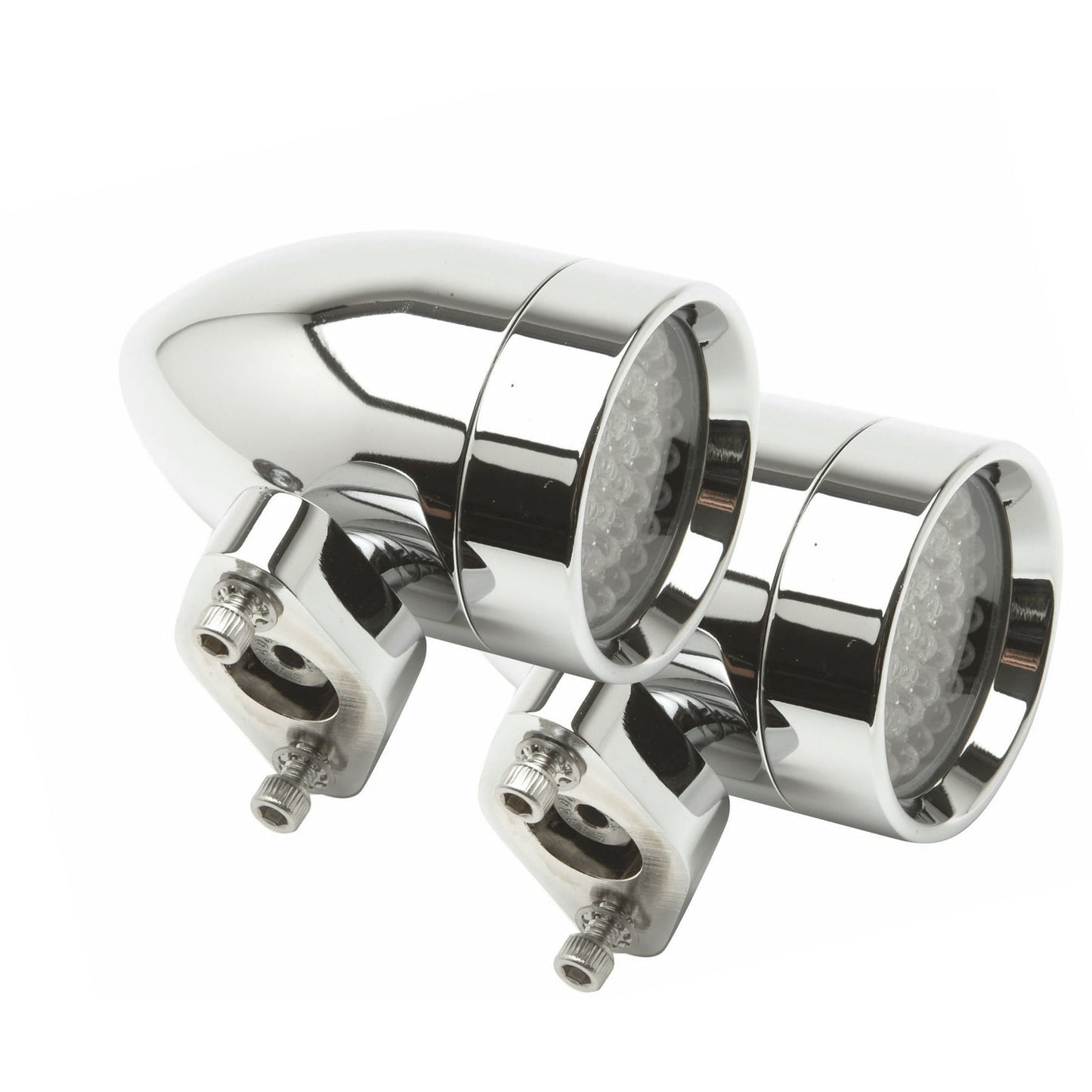 Lazer Star Lights AMBER LED BULLET CHROME DIAMOND BASE MOUNT LSK1801A-D