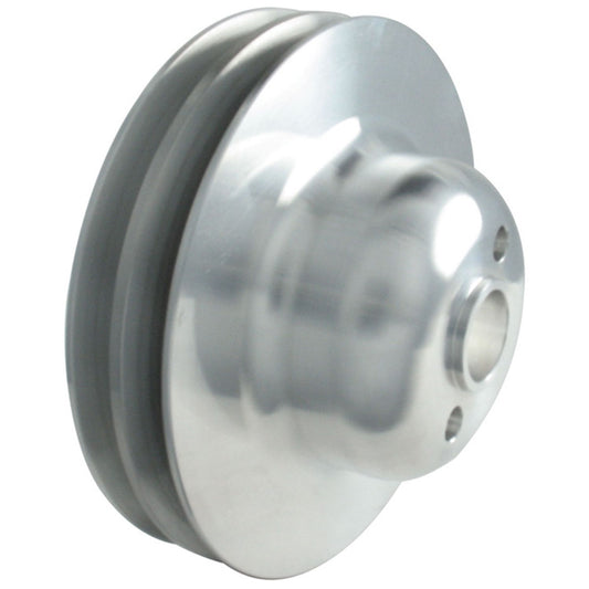 Borgeson - Crank Pulley - P/N: 801150 - Two row add-on crank pulley for Ford 292/312 Y-Block Motors. Machine finish aluminum.