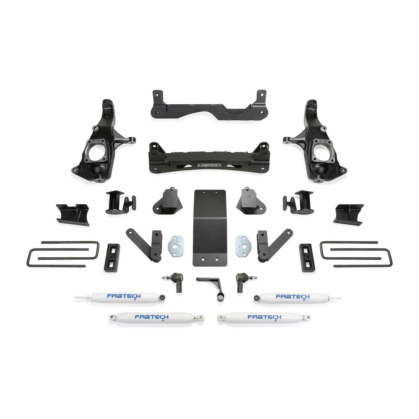 Fabtech 4" BASIC SYS W/PERF SHKS 2011-19 GM 3500HD 2WD/4WD K1123