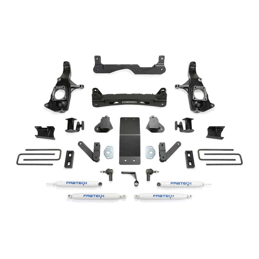 Fabtech 4" BASIC SYS W/PERF SHKS 2011-19 GM 3500HD 2WD/4WD K1123