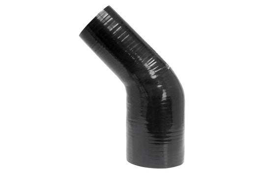HPS Performance Silicone 45 Degree Elbow HoseHigh Temp 4-ply Reinforced2-1/2" - 4" IDBlack HTSER45-250-400-BLK