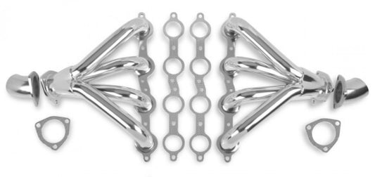 Flowtech LS-1 Block Hugger Header - Chrome Exhaust Header 11706-2FLT