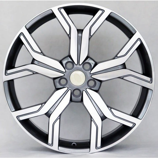 22" X 9.5" Titanium Machine Face Aluminum Wheels Set - Dynamic Performance - R530-TM-22x9.5-5x120-45-72.56