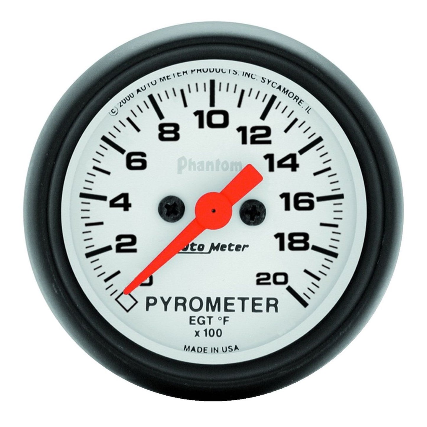 AutoMeter 2-1/16 in. PYROMETER 0-2000 Fahrenheit PHANTOM 5745