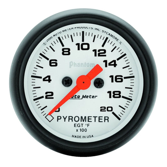 AutoMeter 2-1/16 in. PYROMETER 0-2000 Fahrenheit PHANTOM 5745