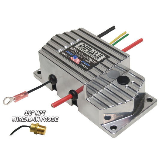 Derale High Amperage Adjustable Single Electric Fan Controller 3/8" NPT Thread In Probe 16779