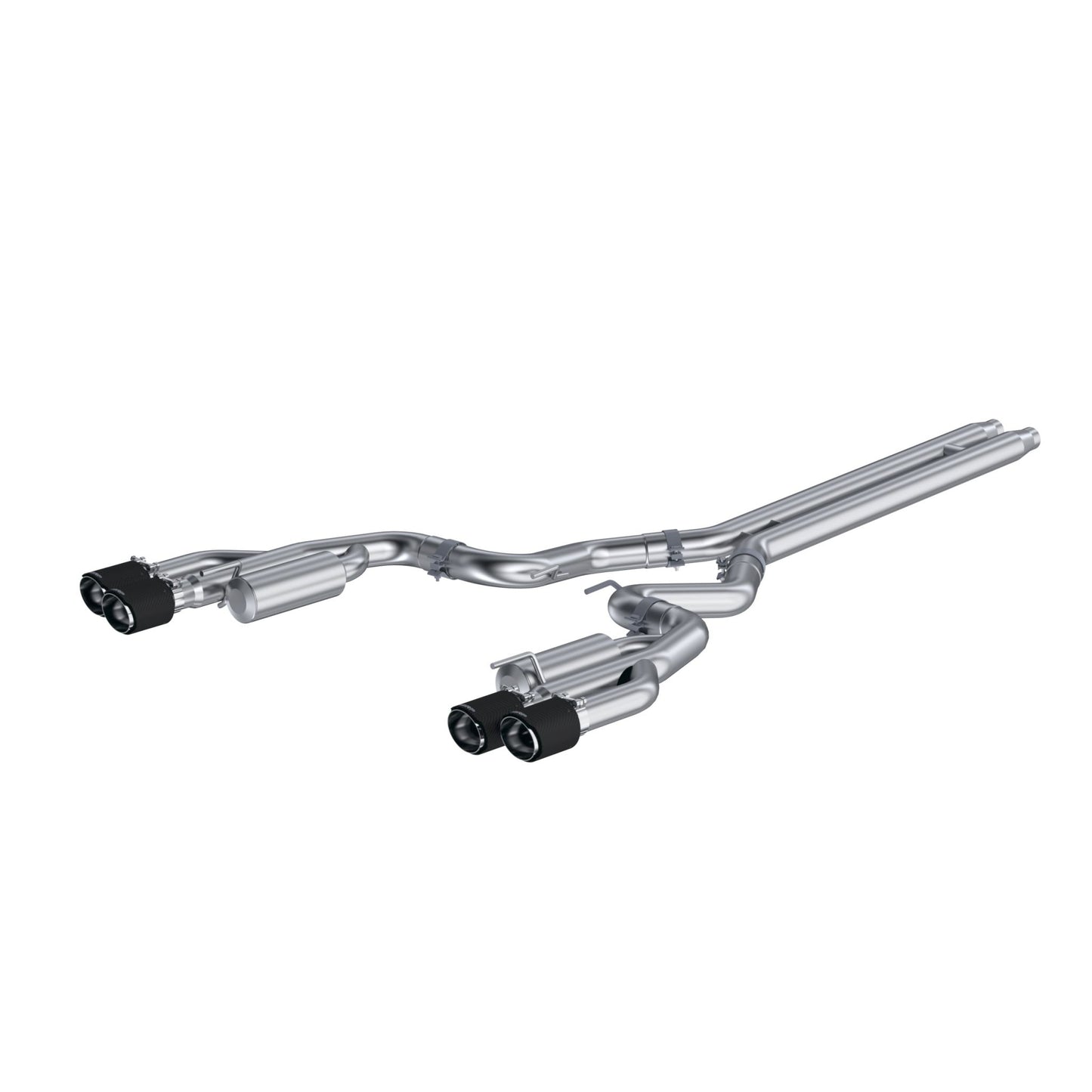 MBRP Exhaust 3in. Cat Back; with Quad 4in. Carbon Fiber Tips; Race Version; T304 S72073CF