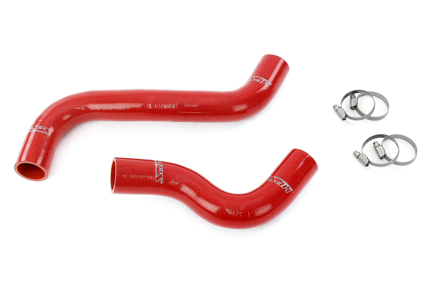 HPS Performance High Temp 3-ply Reinforced Silicone Replaces OEM Rubber Radiator Coolant Hoses 57-2092-RED