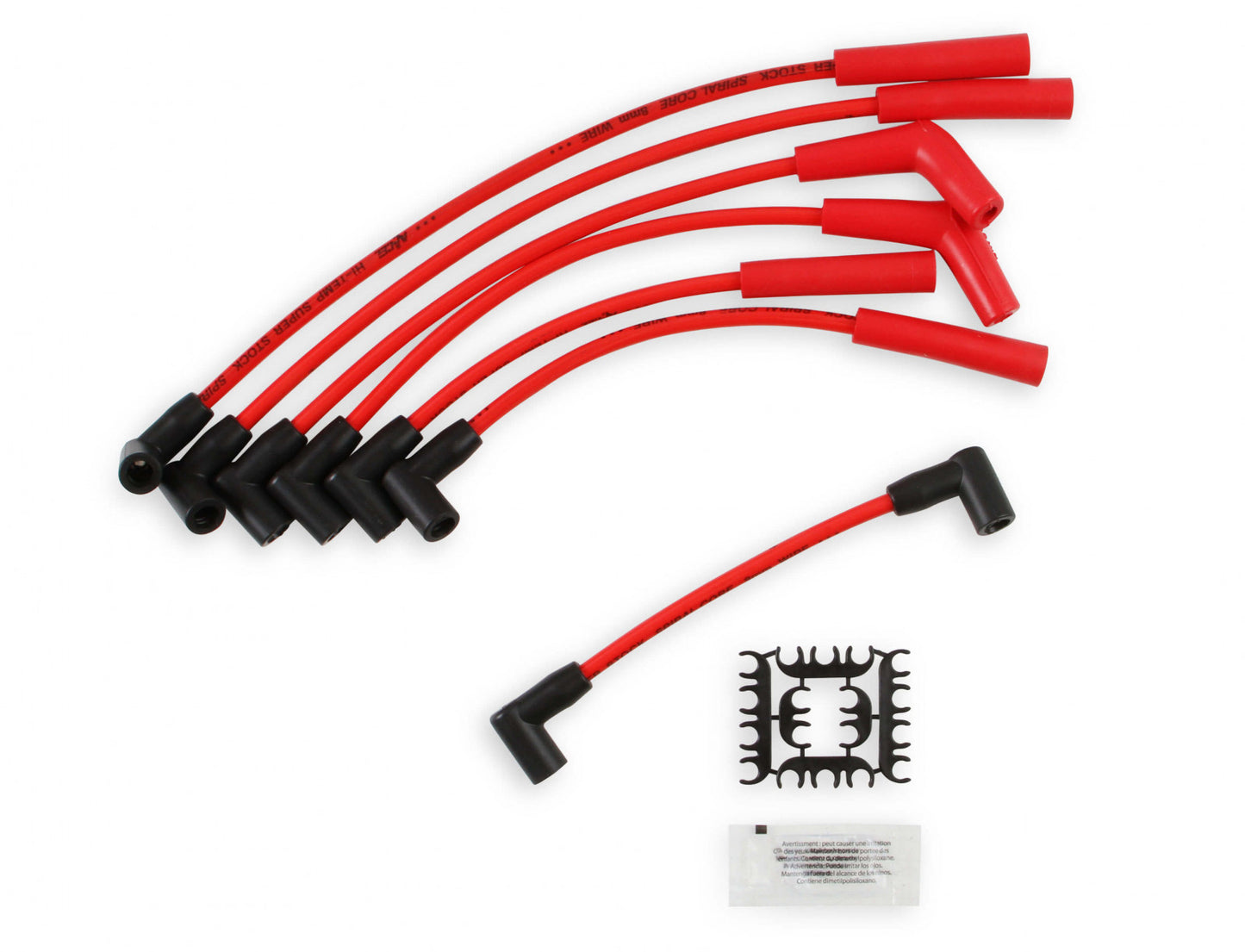 ACCEL Spark Plug Wire Set - Super Stock Spiral Core 8mm - Jeep L6 - Red 5129R