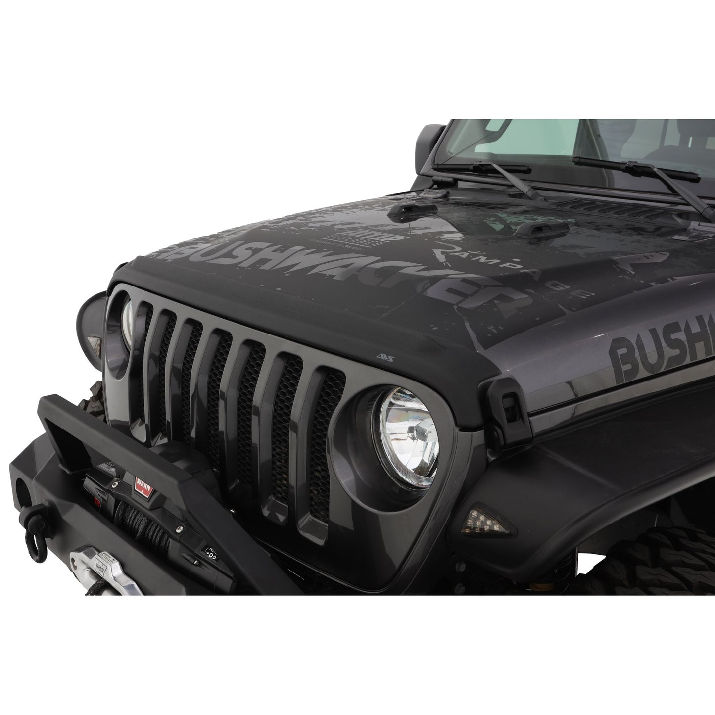 Auto Ventshade 436148 Aeroskin II Textured Black Flush Mount Hood Protector For 2020-2022 Jeep Gladiator 2018-2022 Jeep Wrangler JL