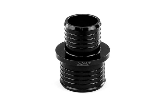 HPS Performance Billet Multi-ribbed Aluminum Reducing Hose Union 1" - 1-1/8" OD Black AHUR-100-112-BLK