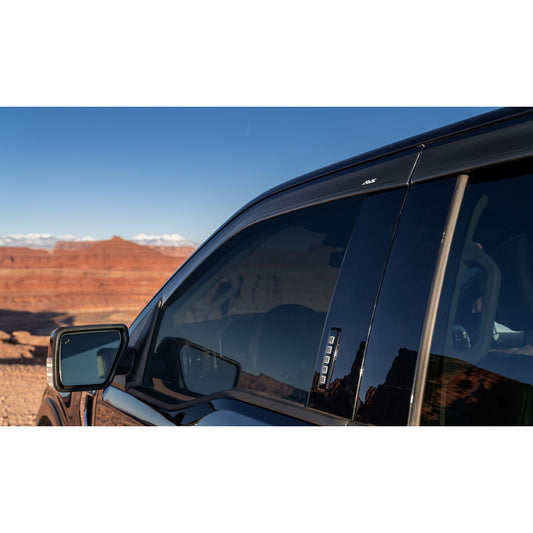 Auto Ventshade 894106 Low Profile Dark Smoke Ventvisor Side Window Deflector 4-Piece Set For 22-23 Toyota Tundra Double Cab