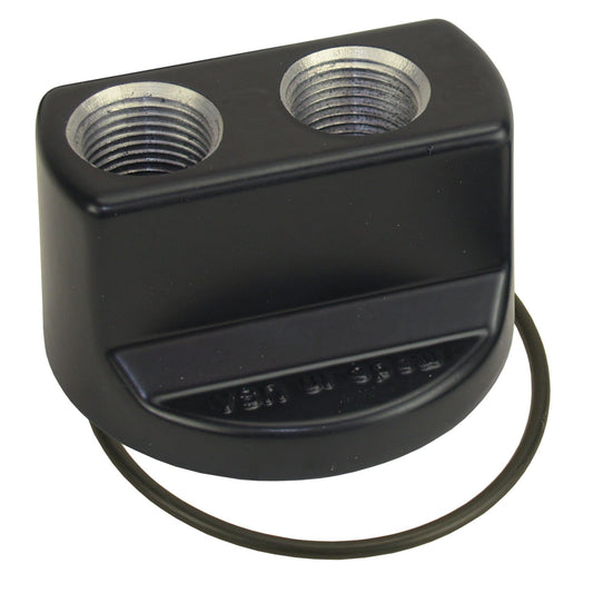 Derale Premium Engine Spin On Adapter with -10AN O-ring Ports, 18x1.5mm Engine Thread 35704