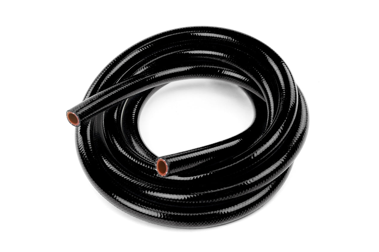 HPS Performance Silicone Heater Hose Tubing High Temp Reinforced 1/2" ID 10 Feet Roll Black HTHH-050-BLKx10