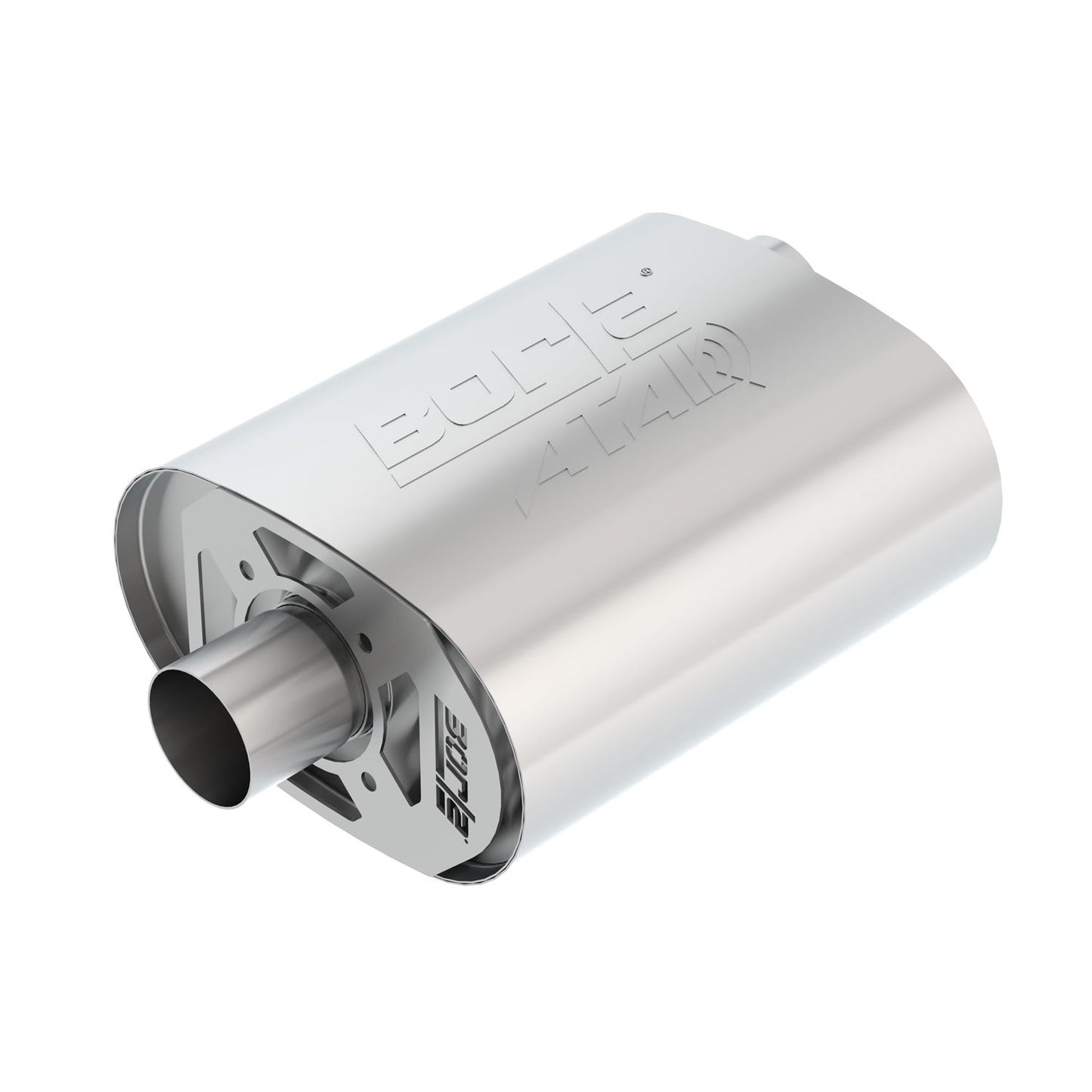 Borla CrateMuffler Muffler Ford Coyote 5.0L V8 Moderate Output 2.5in Offset Inlet/ 2.5in Center Outlet ATAK 400856