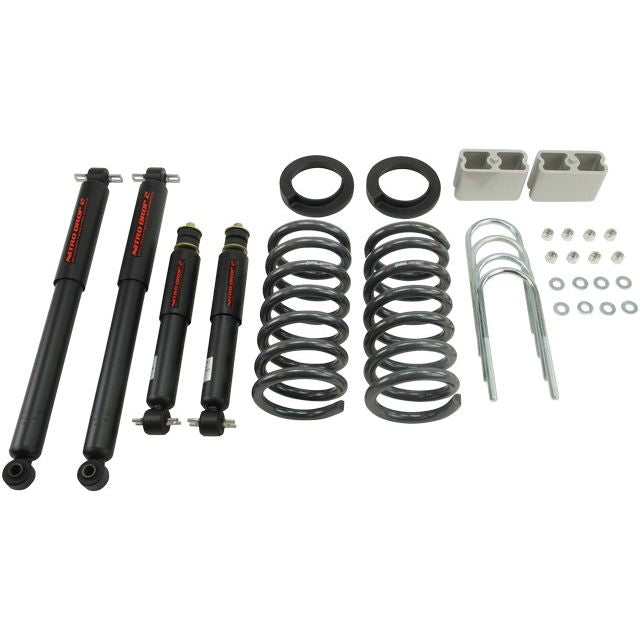 BELLTECH 621ND LOWERING KITS Front And Rear Complete Kit W/ Nitro Drop 2 Shocks 1994-2004 Chevrolet S10/S15 Pickup 6 cyl. (Ext Cab) 2 in. or 3 in. F/3 in. R drop W/ Nitro Drop II Shocks