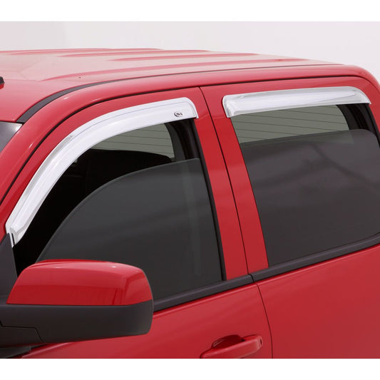 Auto Ventshade 684981 Chrome Ventvisor Side Window Deflector 4-Piece Set For 2014-2022 Jeep Cherokee