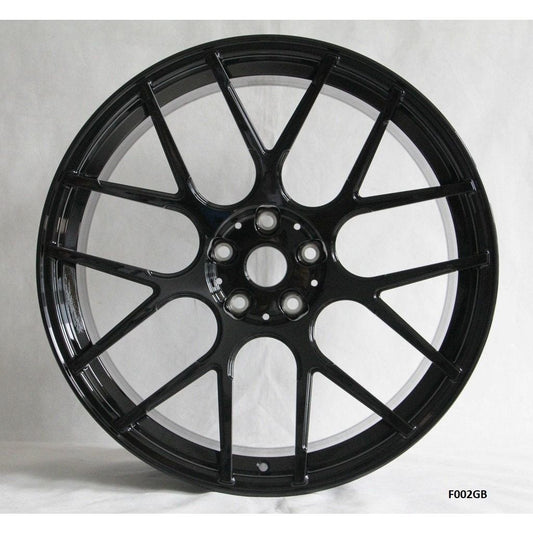 22" X 9/10.5" Staggered Forged Gloss Black Wheels Set - Dynamic Performance - F002-GB-22x9/10.5-5x112-35/38-66.56
